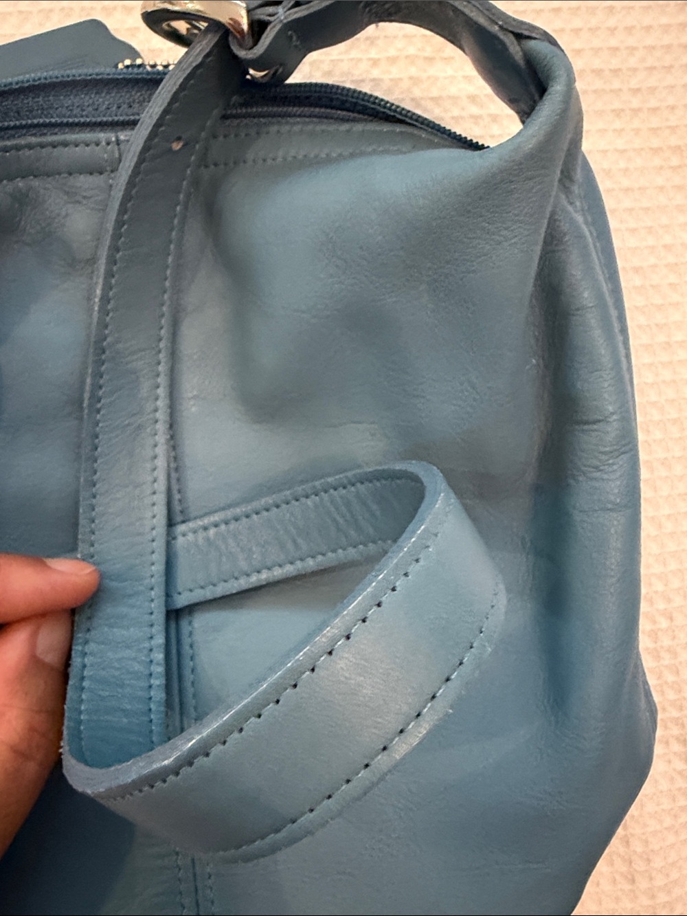 VINTAGE RARE Coach Soho Mini Bucket Bag (or Mini Lightweight Bag) TEAL color - Picture 12 of 14